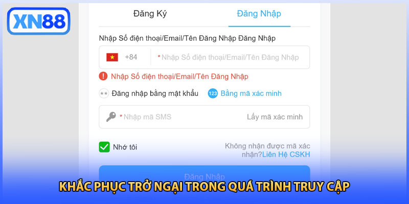 Khắc phục trở ngại trong quá trình truy cập